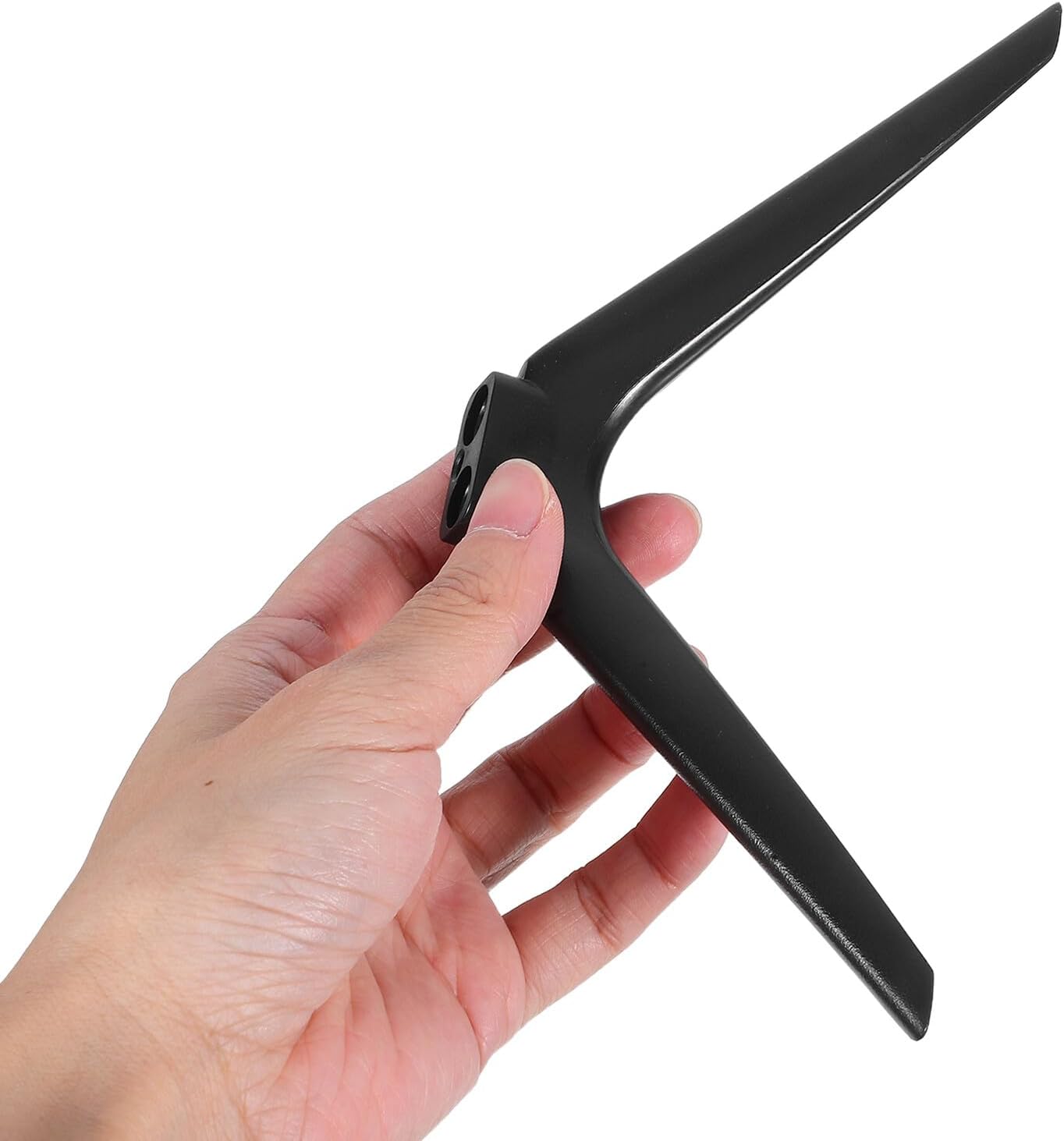 VILLCASE 15mm No-Drill Tv Stand Pedestal Support with Dual-Hole Plastic Feet, Television Mount Stand Bracket for Living