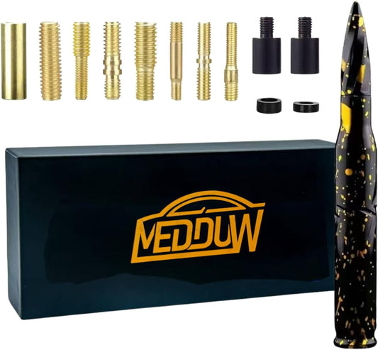 Medduw 5.5inch Colorful Colors Black Bullet Antenna Replacement for Various car Models,Dodge, Chevrolet, Raptor Truck