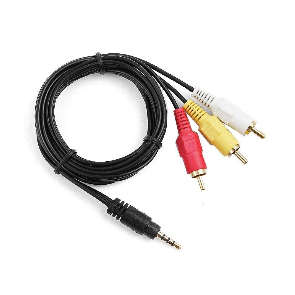 MaxLLTo 5ft 3.5mm 4-din 3 DCR-TRV240 DCR-TRV140 DCR-TRV130 DCR-TRV120 Long Mini AV Plug Male to RCA AV Male A/V TV
