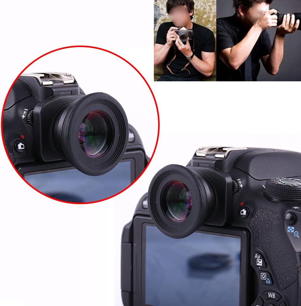 1.51X Pssopp Durable Fixed Focus Viewfinder Eyepiece Magnifier Eyecup for DSLR Camera Good Helper for Short and Long