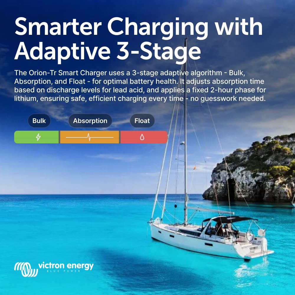 Victron Energy Orion-Tr Smart DC to DC Charger (Bluetooth) - 24/12-Volt 30 amp 360-Watt - Battery Charger for Dual Battery Systems - Non-Isolated