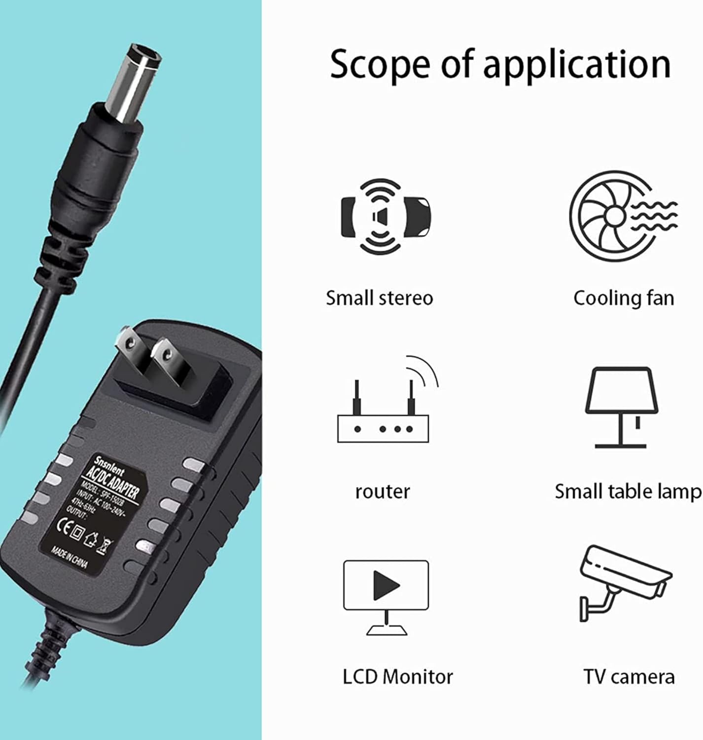 Dysead DVR16-4400 SWDVK-164408A SWDVR-164400H 16 AC/DC Adapter Compatible with Swann Channel Digital Video Recorder DVR