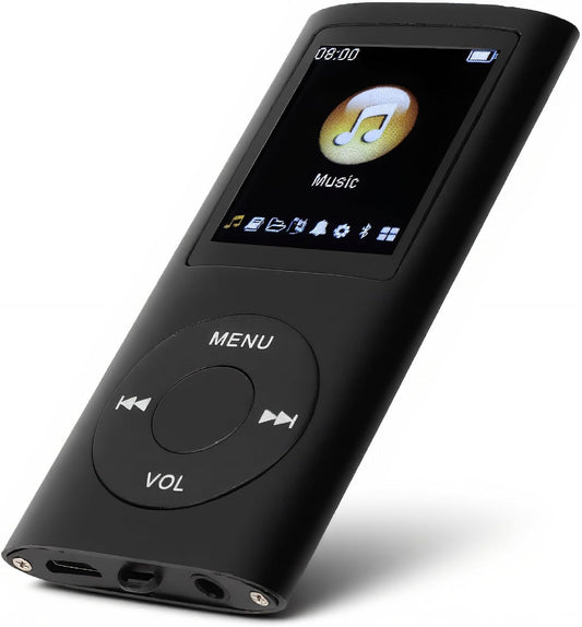 GOWENIC MP3 1.8 Inch Player With LCD Screen, HiFi Lossless Sound Slim Portable Digital Audio Player for Students