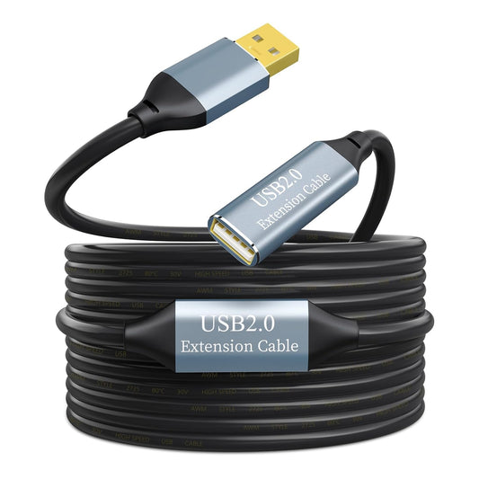 SSSGRGB 65FT, 2.0 480 2 Chipsets Cable-65FT Active USB Extension Cable USB Type A Male to A Female Cord, High Speed