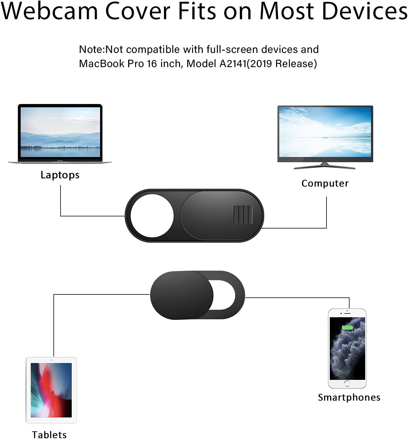 ZUCUCUC 11 Pack Webcam Cover, Laptop Camera Cover Slide, Phone Camera Cover, Ultra Thin Webcam Cover Slide Compatible