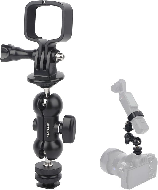 Mechrig 3,Ajustable 360Ball Setup Cold Shoe Mount Expansion Adapter for DJI Osmo Pocket Head for DSLR Hot Shoe