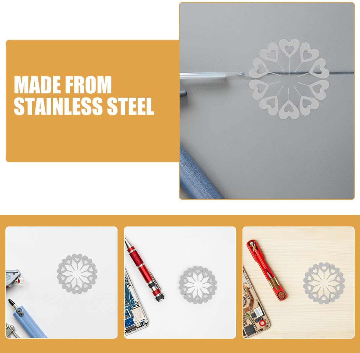 200pcs Set Homoyoyo Sim Card Tray Removal Tool Stainless Steel Sim Ejector Pins for Smartphones and Tablets Opening