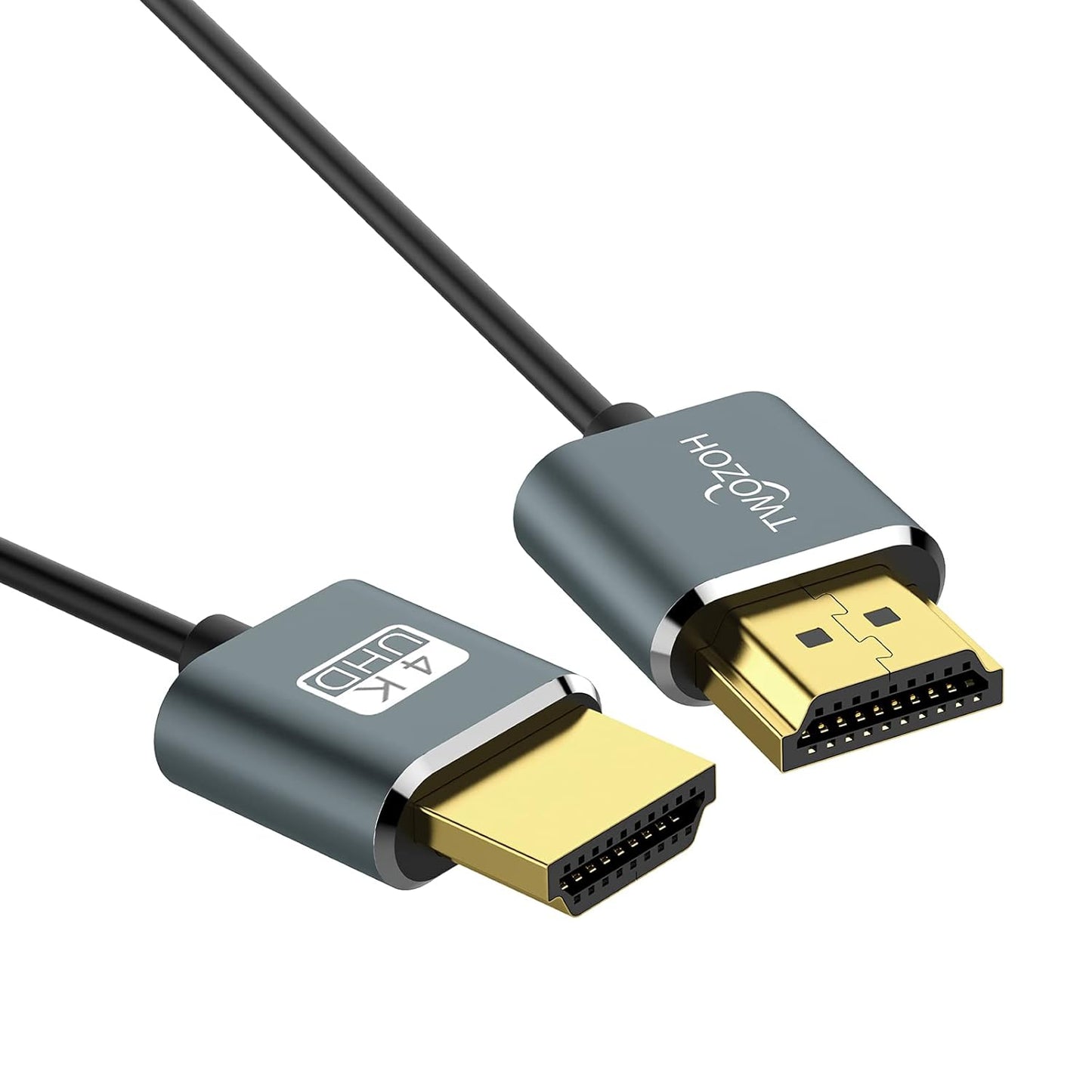 Twozoh 25FT, 2.0 3D/4K@60Hz, 2160P, 1080P Ultra-Thin Long HDMI to HDMI Cable Hyper Slim HDMI Cable, Extreme Flexible