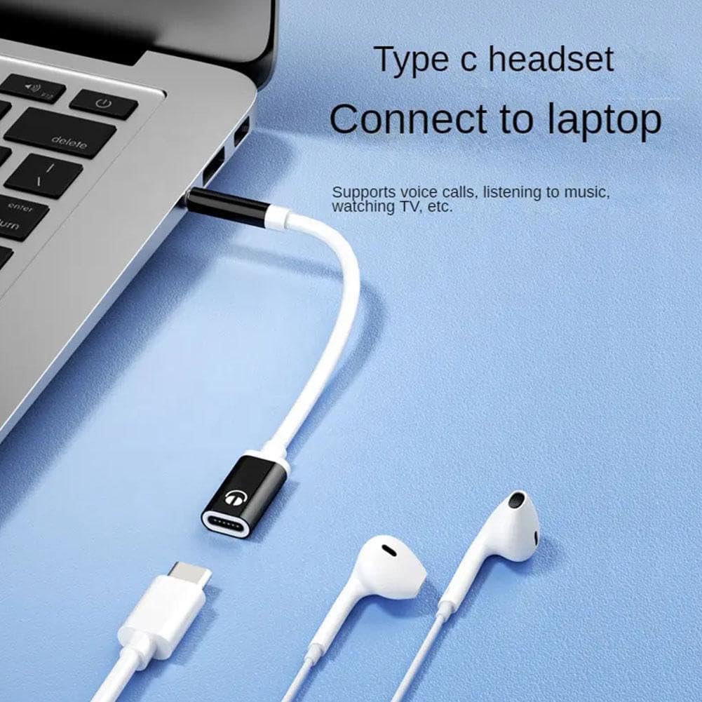 Zenarao 3.5mm MP3 Male to USB C Female Audio Adapter, Only Analog Audio Aux Jack Cable for Smartphone Laptop Tablet