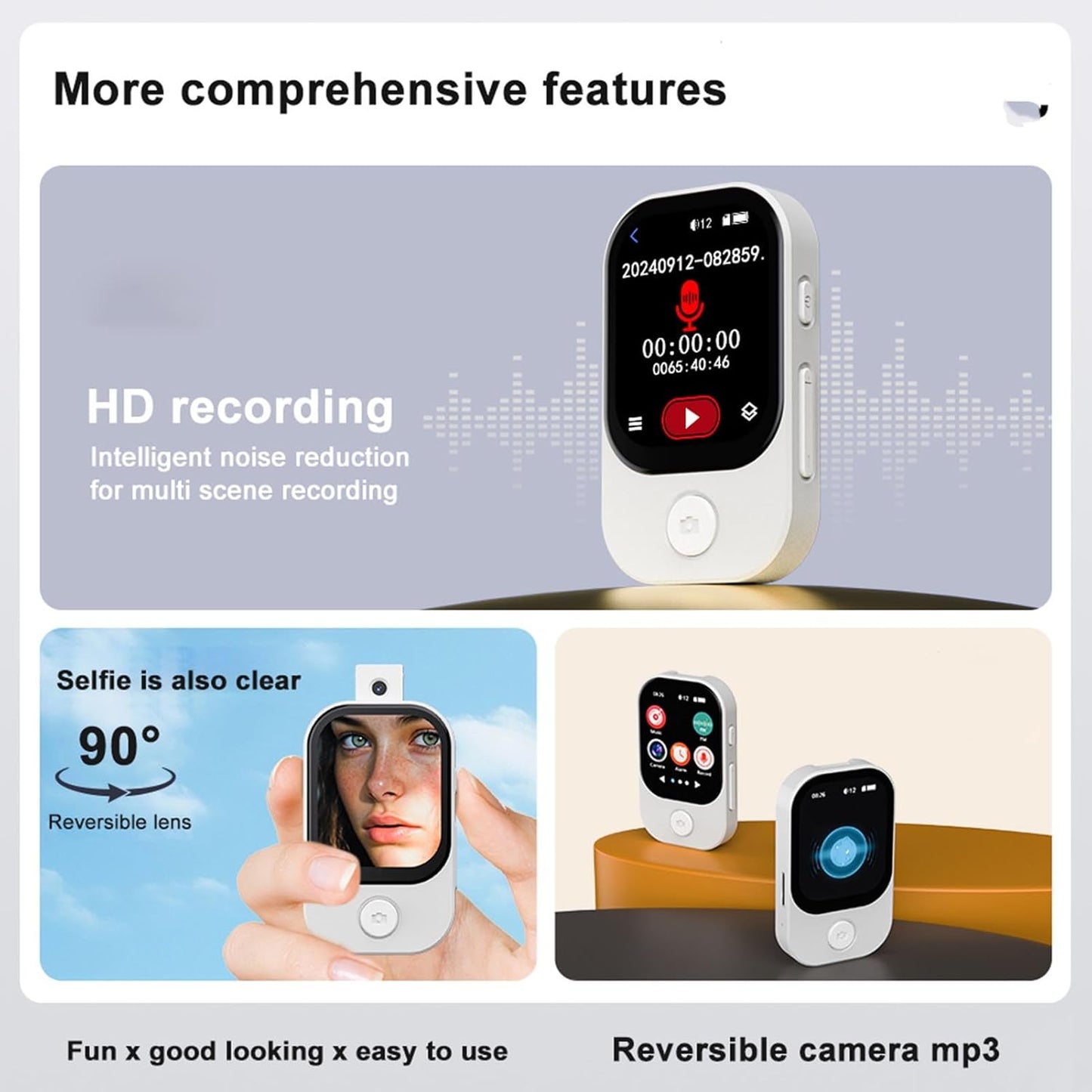 Zopsc MP3 5.4 Inch 2.01 8GB Player, Touchscreen Music Player with HiFi Speaker, FM Radio, E-Book, Support for Music
