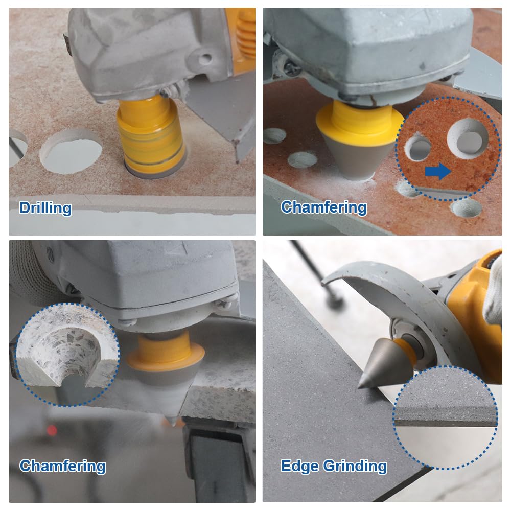 HIGHDRIL Diamond Hole Saw Kit - 6/6/8/20/25/35/50/75/100mm Drill Bits and HIGHDRIL Diamond Tile Saw Blade