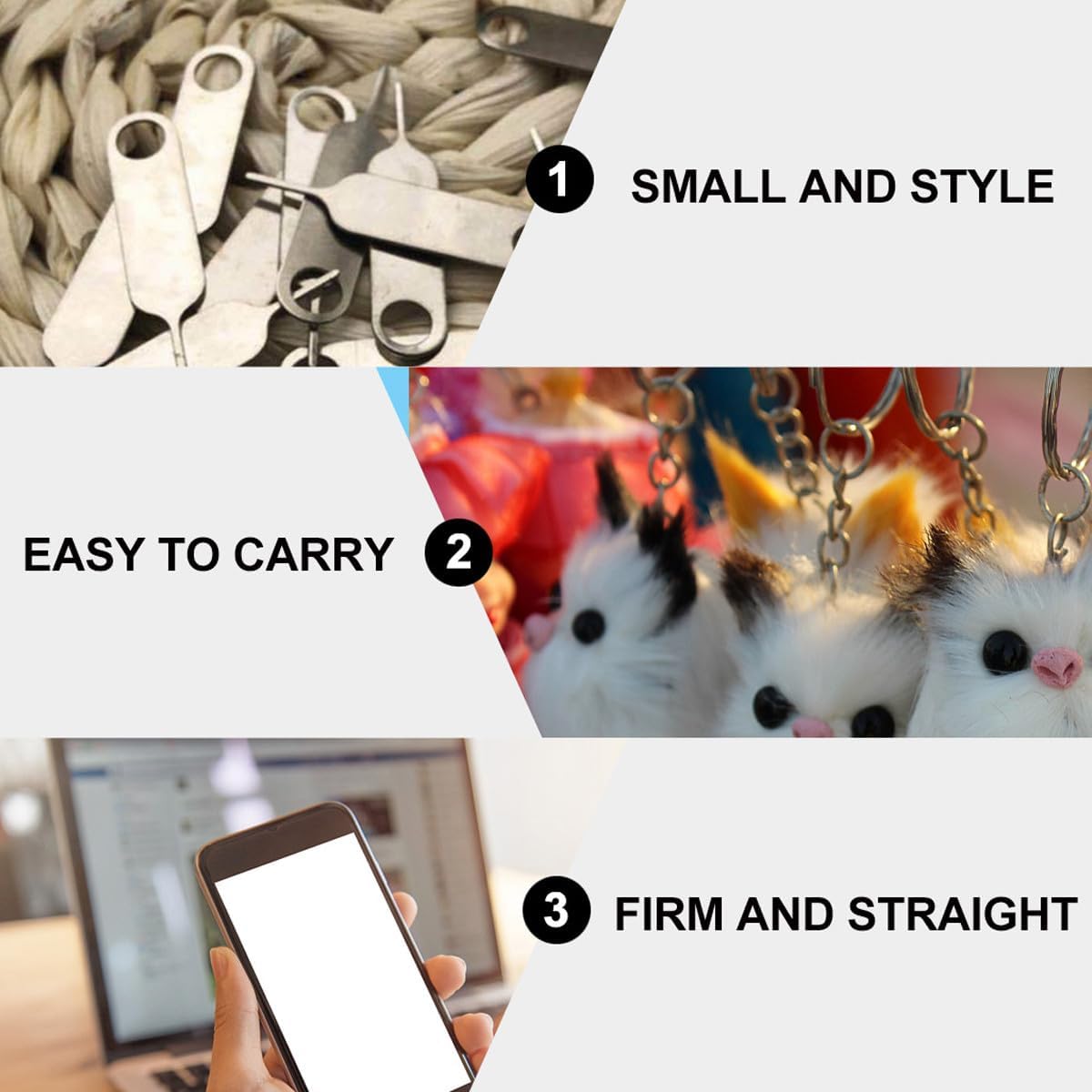 100pcs Set Artibetter Universal Sim Tray Remover Pin Tool for Smartphones Mobile Phone Sim Card Ejector Needle