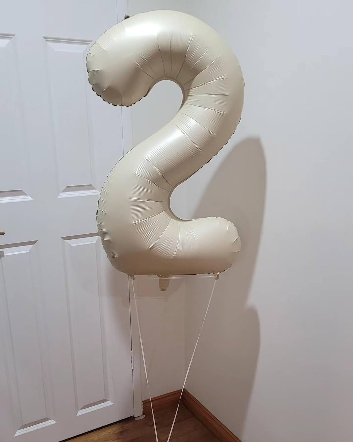 Regine Switzerland Cream Number Balloon - 40 Inch Birthday Decoration for All Ages | Perfect for Parties