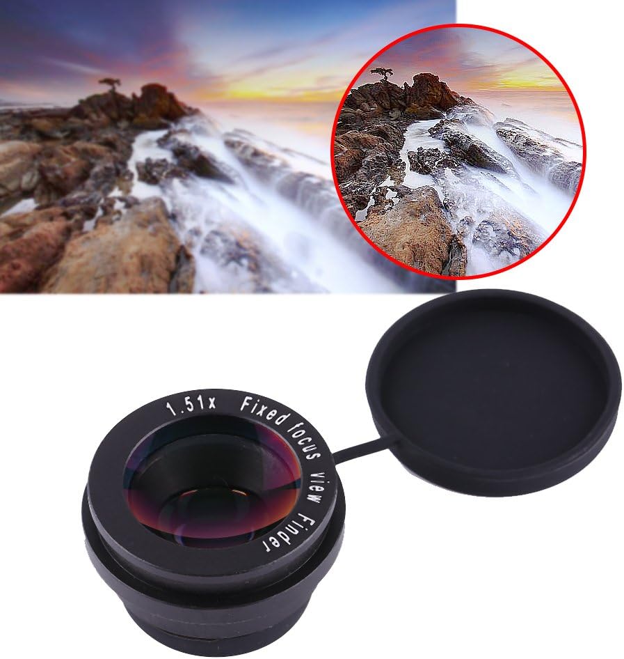 Beufee 1.5X 360 Eyepiece Magnifier, Fixed Focus Viewfinder Eyepiece Magnifier Eyecup Rotatable Design Replaces Eye Cup