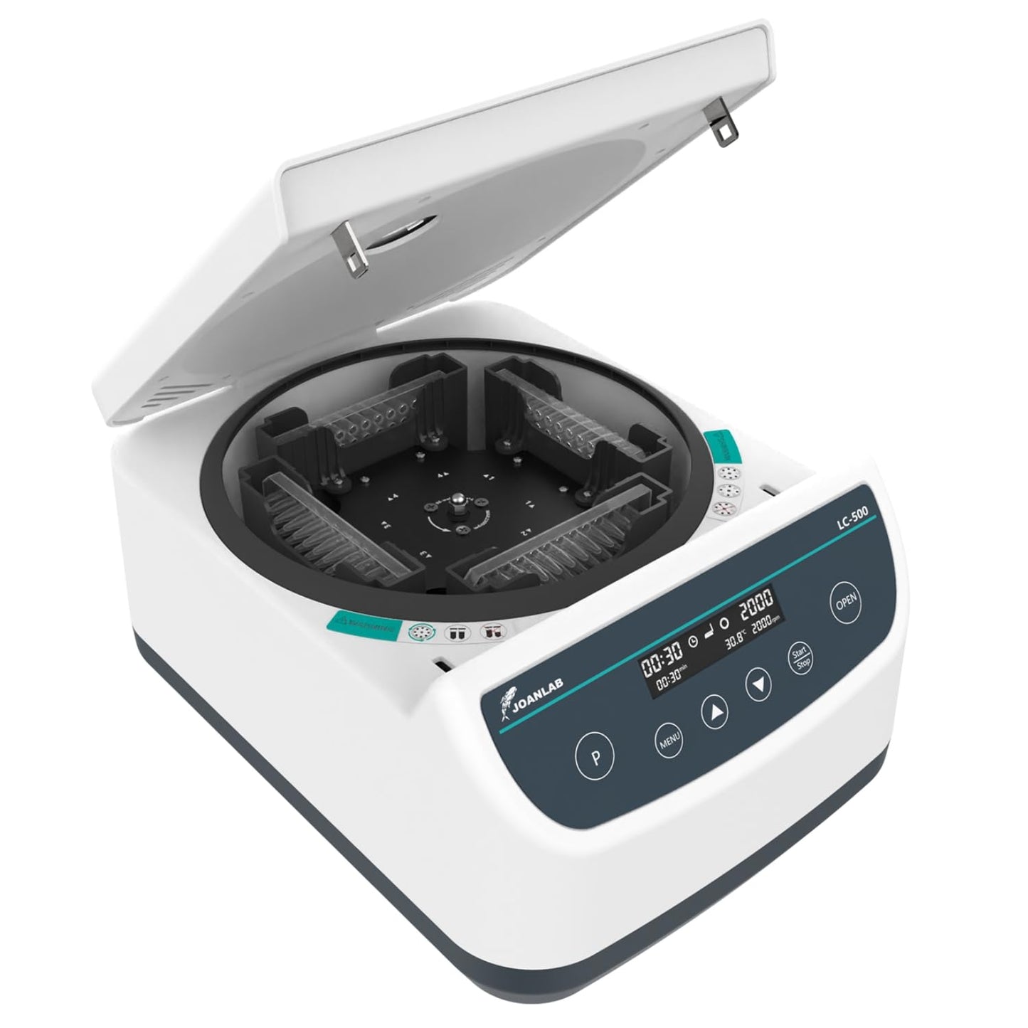 JOANLAB Centrifuge Machine Lab Benchtop Microplate Centrifuge 96-Well Plate x 4| Low Speed Control 500-4000rpm,2146xg RCF Digital Centrifuges w/Timer