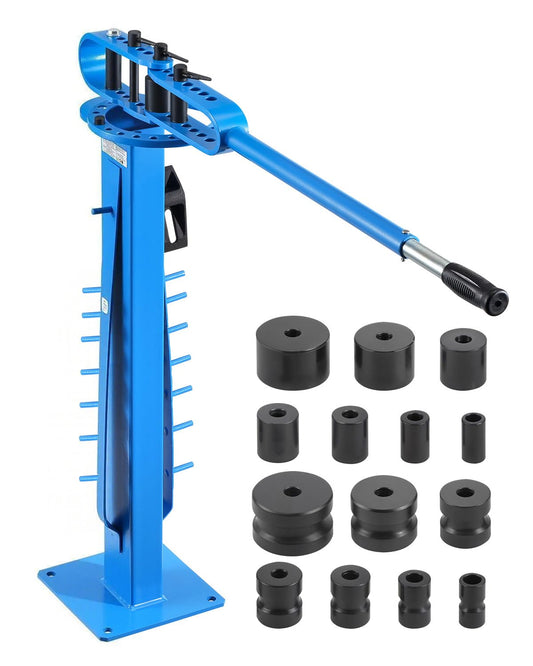 VEVOR Manual Bending Machine, Pipe Tube Bender with 14 Bending Dies, 200° Heavy-Duty Tube Bending Tool for Copper Aluminum Iron Pipes, Ideal for HVAC Air Conditioning Refrigerator Auto Repair