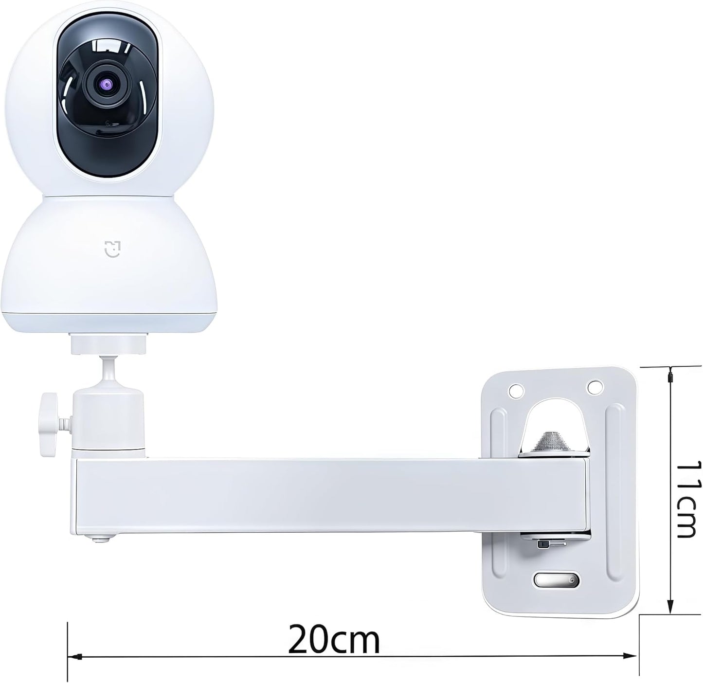 1/4" 360 (7.87" 1/4" Foldable Projector Wall Mount | White Heavy-Duty | Screw | Rotatable | Universal for Mini