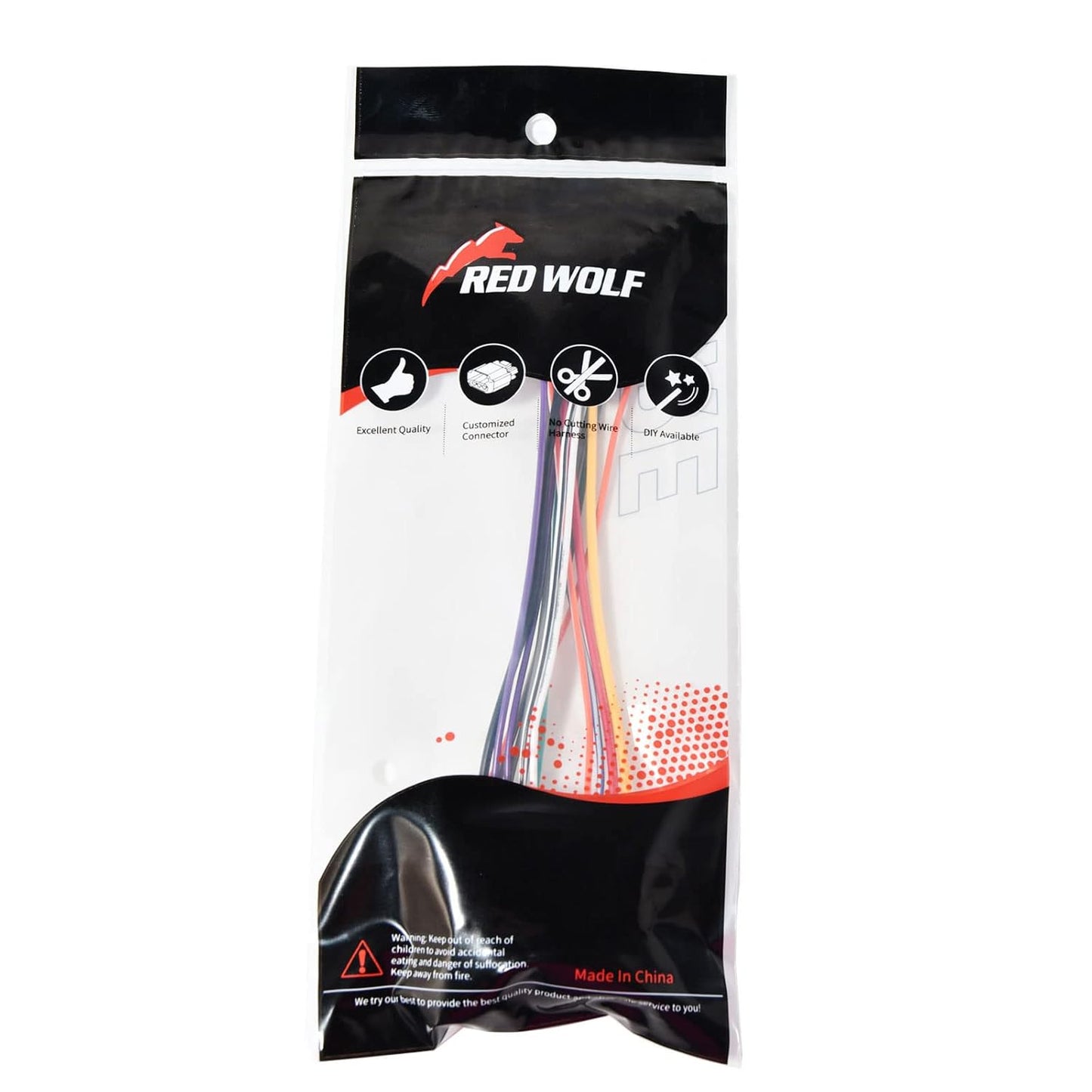 2002-2006, 2001-2007 2000-2006 RED WOLF Stereo Wiring Harness for Dodge Ram Jeep Chrysler w/Wire Connector Butt Install