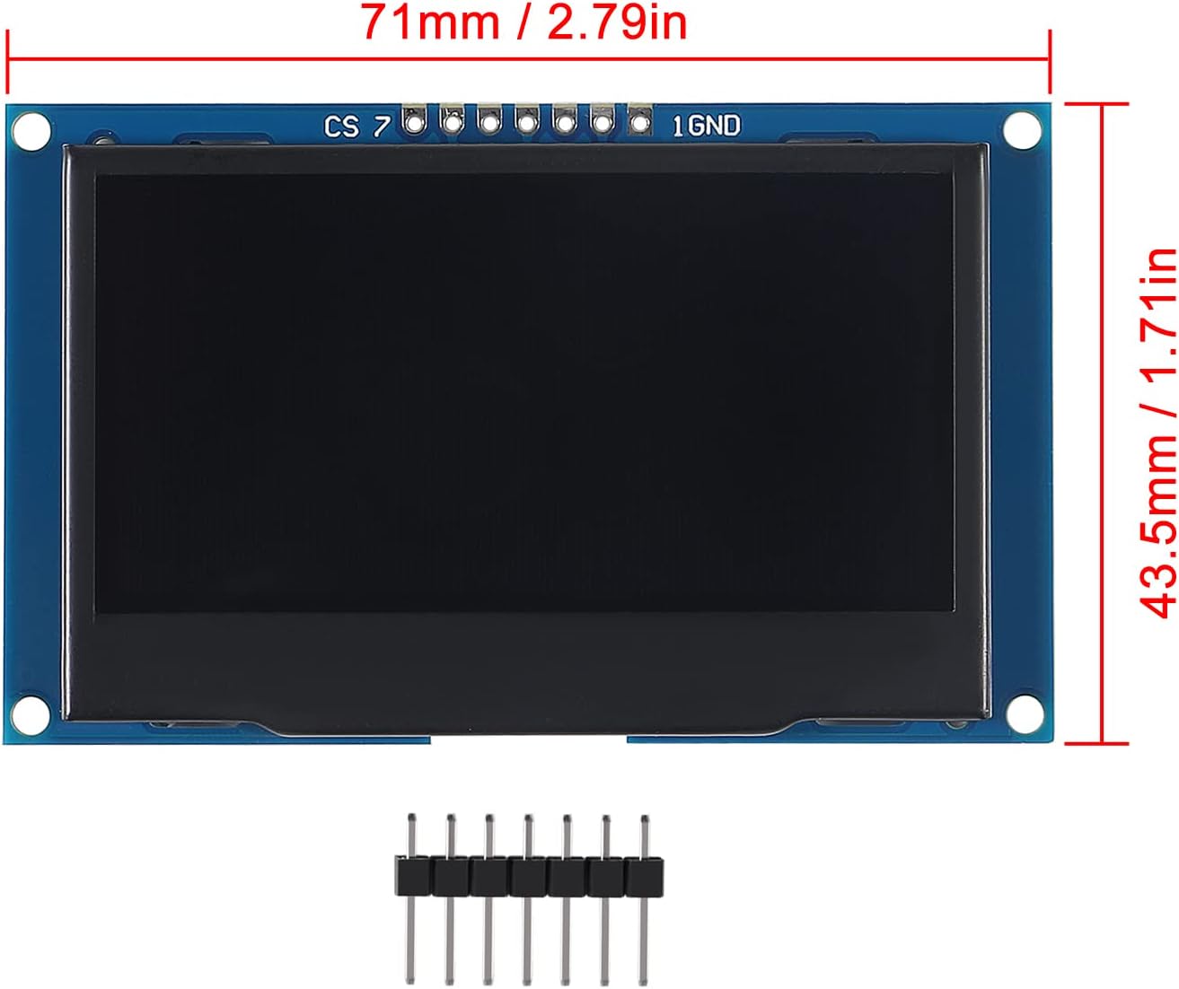 DWEII 2.4" 2.42 inch 128x64 SSD1309 7 I2C R3 OLED LCD Display Module Pin SPI/IIC Serial Interface for Arduino UNO DIY