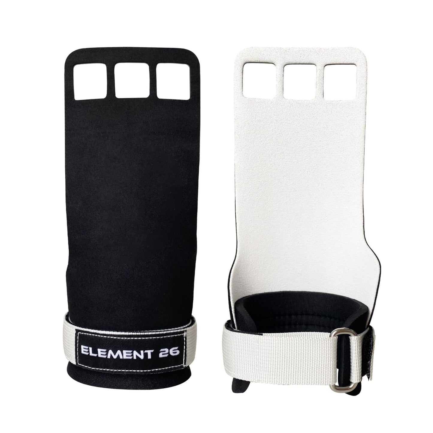 Element 26 Vise Grips - Gymnastics Grips, 3 Hole Hand Grips For Cross Training, WODs, Weightlifting & Hiit Training | Bar Grips For Weight Lifting - Pull Up Hand Grip For Men And Women - Medium, Black