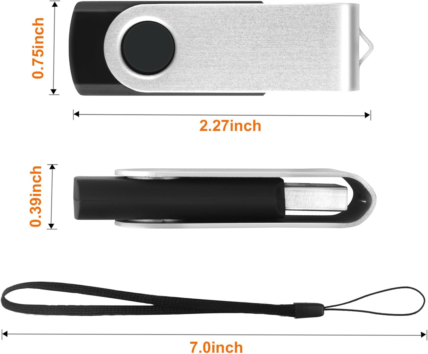 MECHEER 4GB 10 Pack 2.0 Flash Drive Thumb Drive, USB Flash Drives USB Stick for Data Storage Backup, Jump Drive Pen