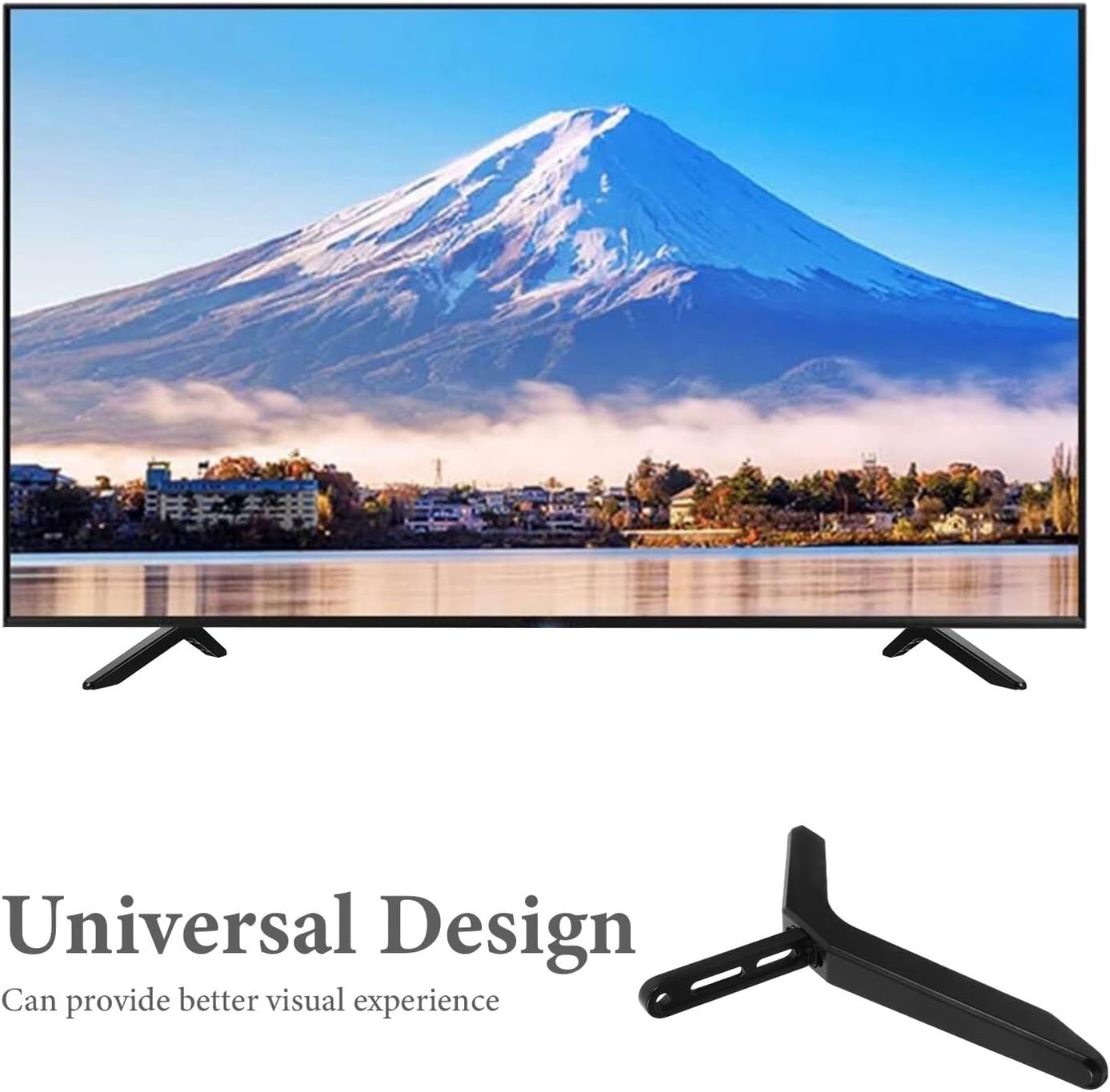 Alasum Universal Tv Stand Bracket for Small to Medium Flat Screen Tvs with Screws Stable Tabletop Mount for Home