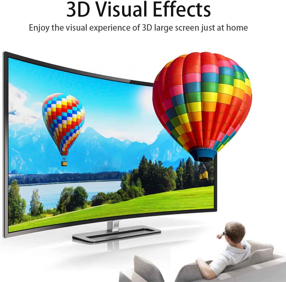 4K 50 18 2.0 2.2/1.4, 3D, 1080P 28AWG PS4/3, HDMI Cable Foot, High Speed Gbps HDMI Cable, HDR, HDCP HDMI Cord for UHD