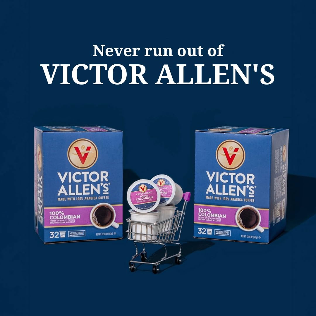 Victor Allen's Coffee Decaf Donut Shop Blend - Medium Roast Single Serve Pods | 80 Count for Keurig K-Cup Brewers