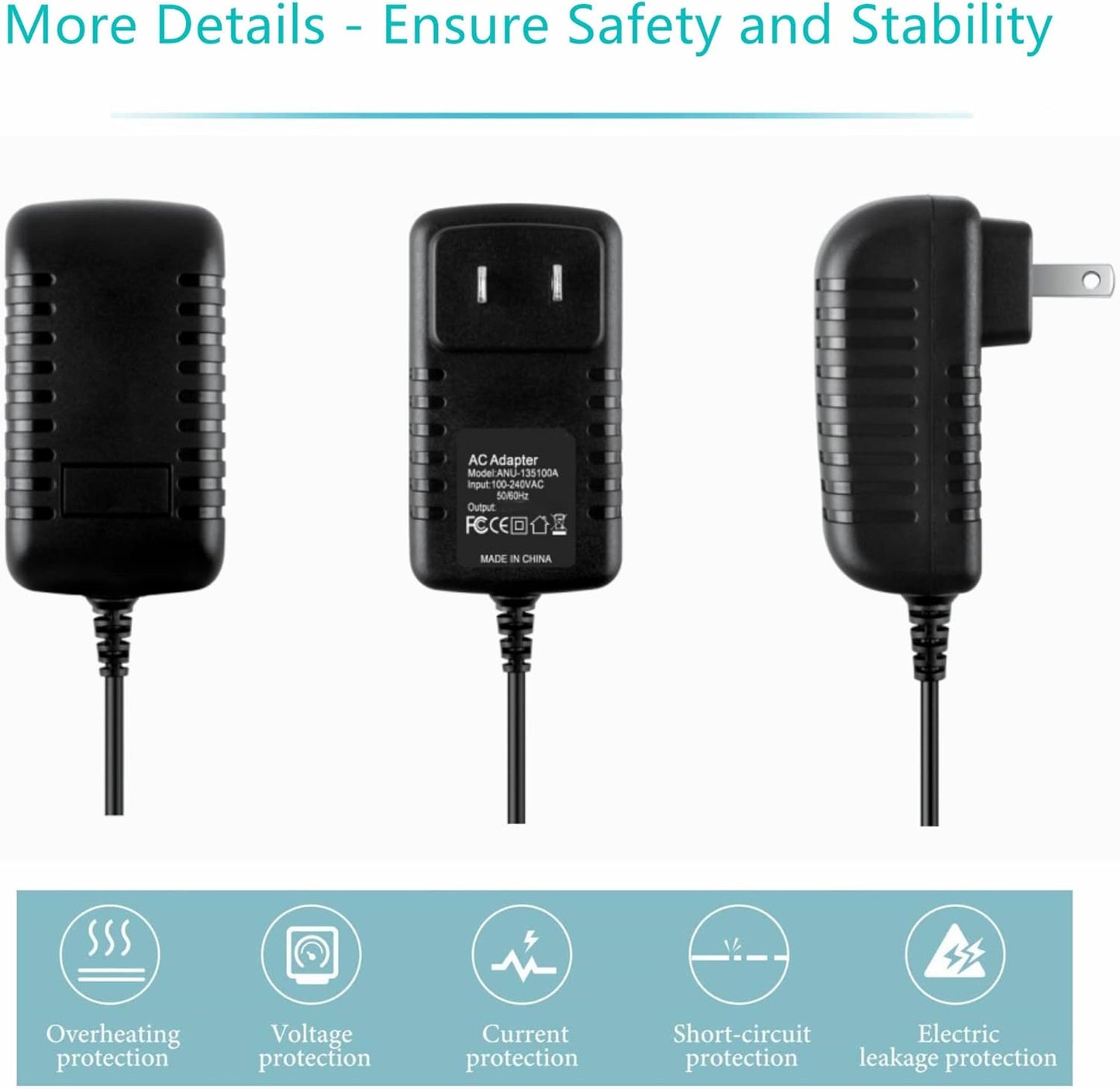 Dysead MPX168AW AC Adapter Compatible with Surveillance DVR Power Supply Cord Cable Charger