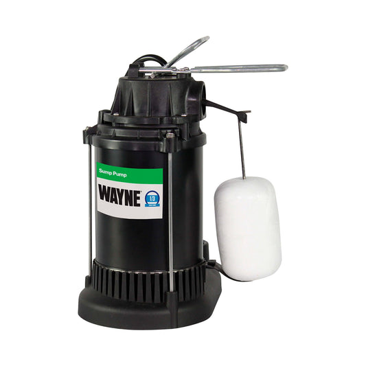 WAYNE SPF33-1/3 HP Epoxy Coated Steel and Thermoplastic Submersible Sump Pump - Up to 3,750 Gallons Per Hour - Long Lasting and Durable Construction