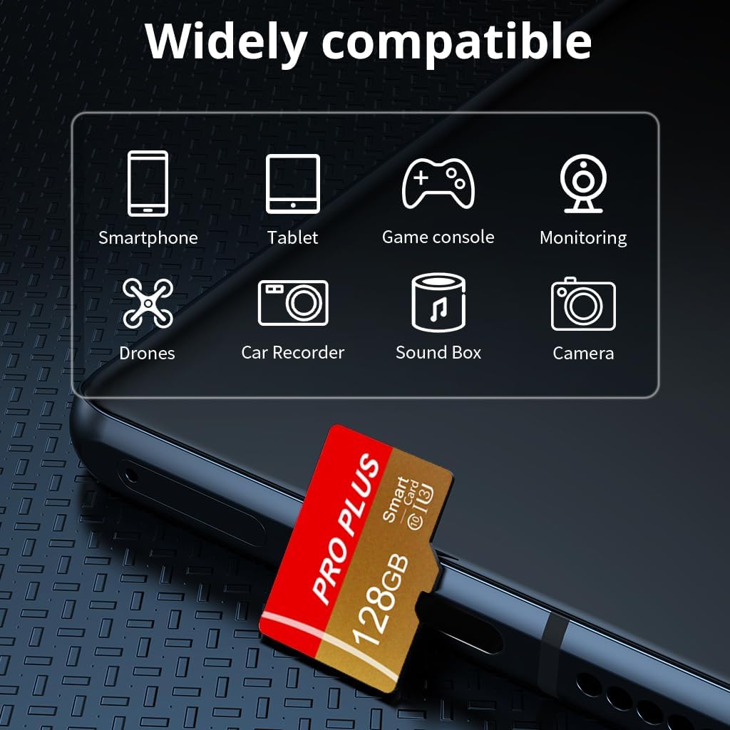 Bliksem 2 Pack 128GB C10 A1 (TF162 128GB) TF Card with Adapter, High Speed Memory Card, UHS-I Memory TF Card
