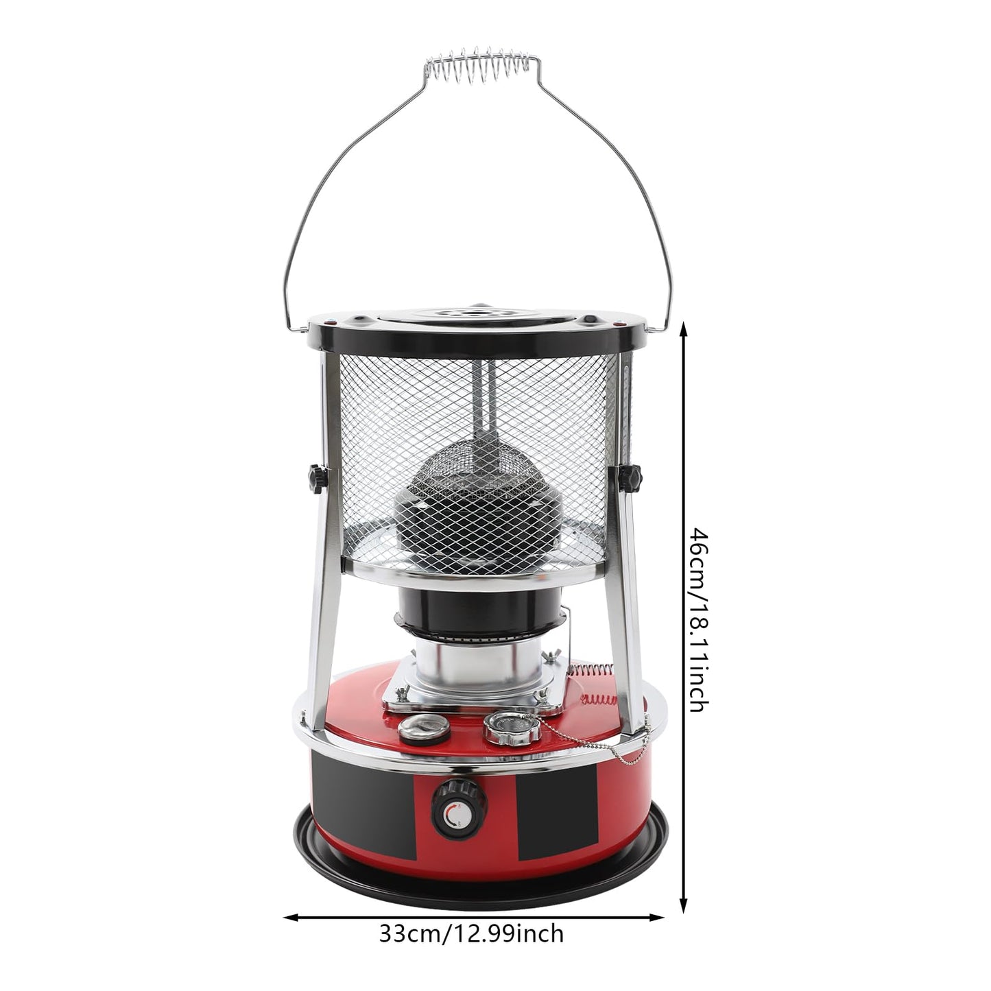 Kerosene Heaters, Portable Kerosene Space Heater W/Cotton Wick, 8000 Btu & Adjustable Height For Garages, Poorly Insulated Rooms, Outdoor Work Areas.