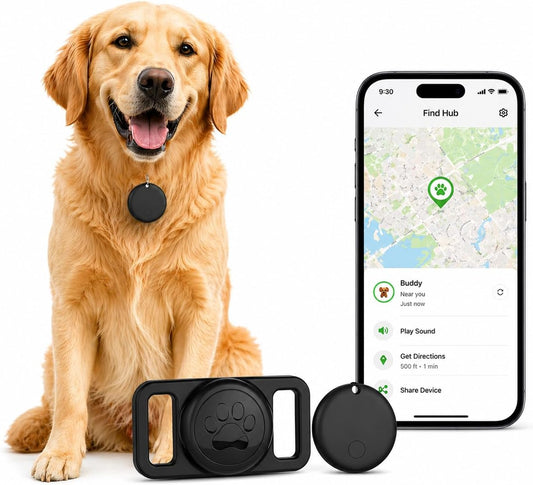 MDTZULIK GPS Collar for Dogs,Pet Tracker (Android Only) Smart tag,Waterproof Compatible with Google Find My,No Monthly