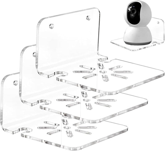 Smidaben 3PCS Acrylic Transparent Floating Wall Bracket, Suitable for Safety Cameras, Speakers, Baby Monitors, Dual-use