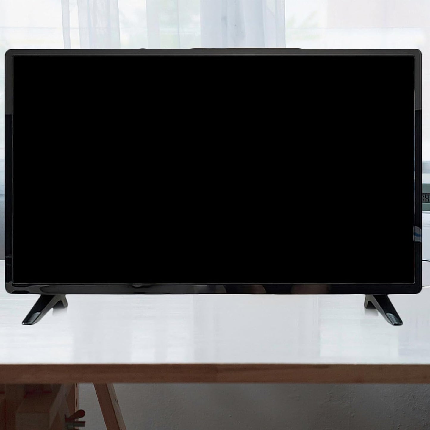 LALADEFIEE Tv Stand Replacement Base with Screws No-Drill Tabletop Tv Support Bracket Suitable for Living Room Media