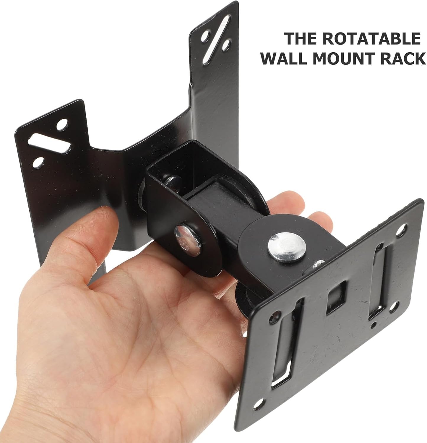 KALLORY 360 14-27 Inch Rotatable Monitor Stand and Tv Wall Mount Bracket with Metal Pivot Swivel for LCD Screens