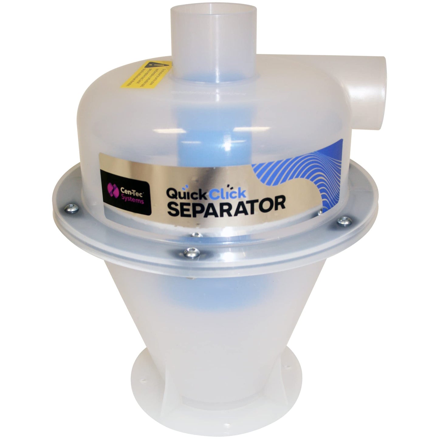 Cen-Tec Systems Assembled Quick Click Dust Separator and 5 Gallon Locking Collection Bin with Caster Dolly and Power Tool Adapter Set with 16 Ft. Hose