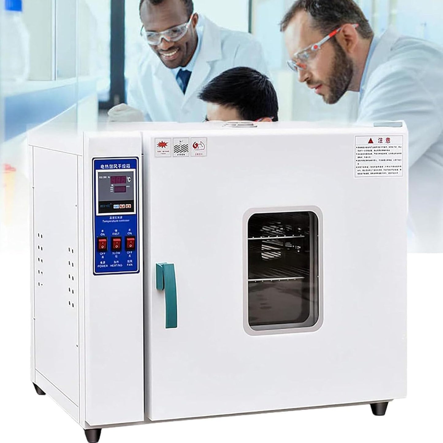 Lab Forced Air Convection Drying Oven 16L Constant Temperature Blast Drying Oven Digital Lab Thermostatic Electric Incubator Box with Temperature Control & Timer,110V