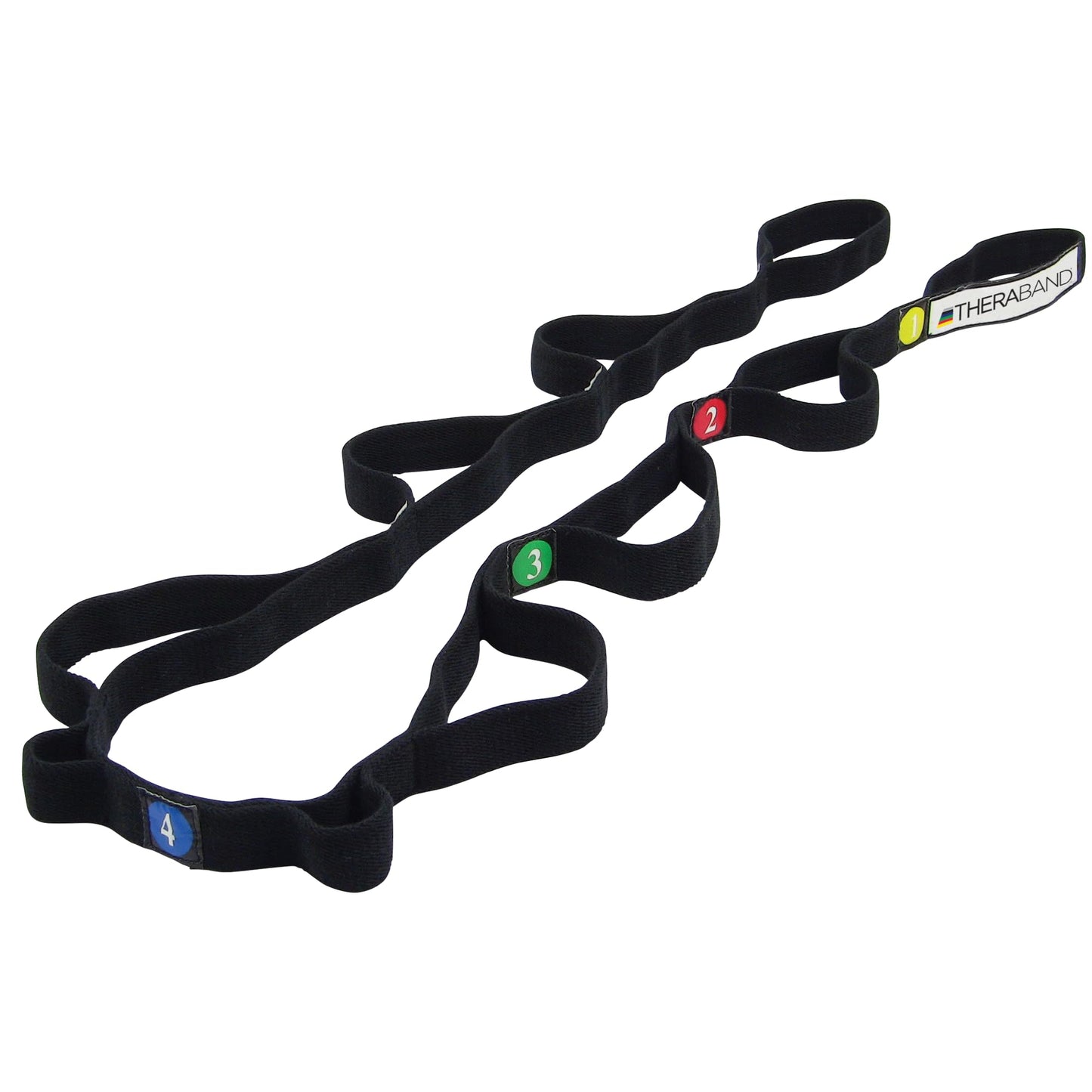 THERABAND Stretch Strap with Loops to Increase Flexibility, Dynamic Stretching Tool for Athletes Including Dancers, Cheerleaders, Gymnasts, Runners, Pilates and Yoga Elastic Stretch Out Band