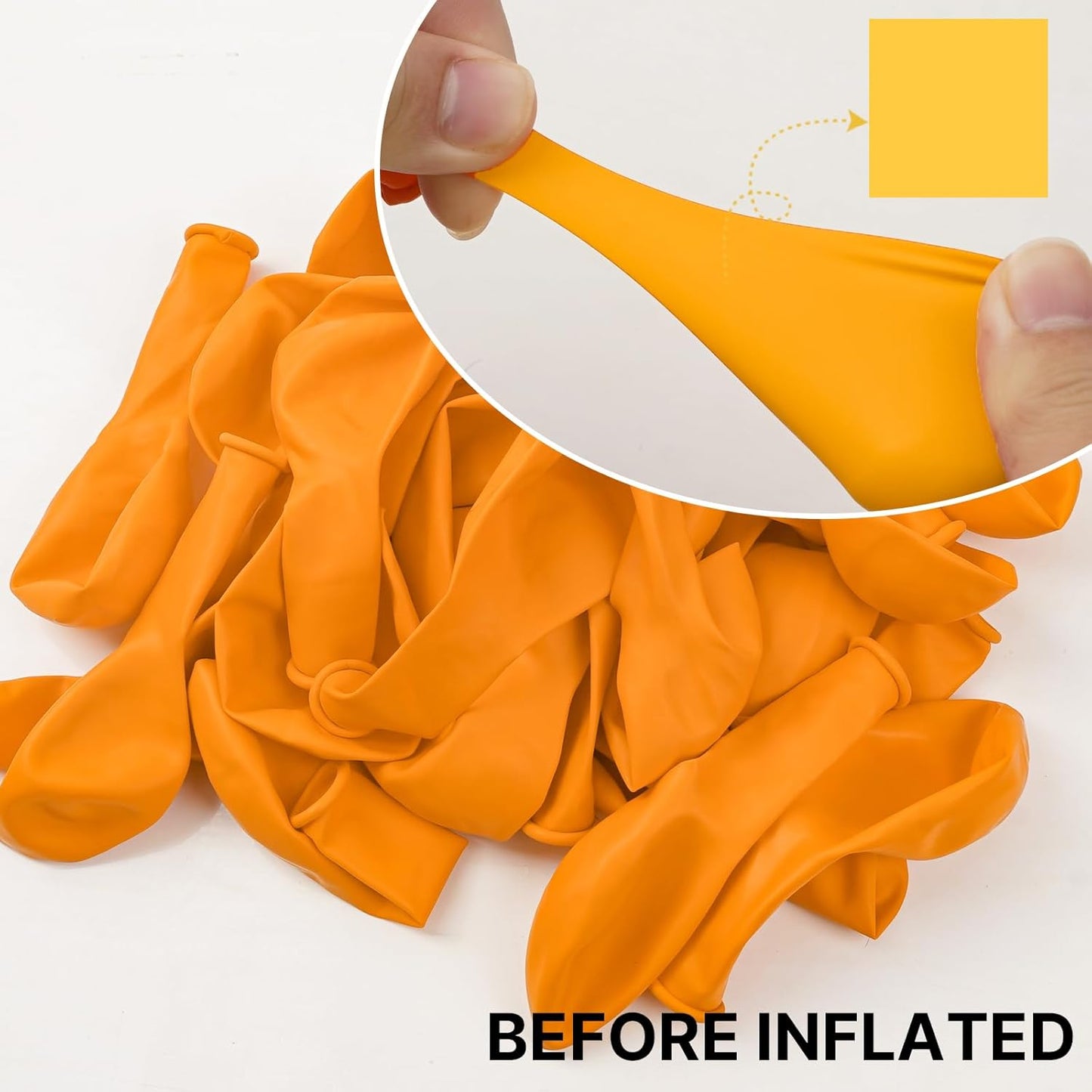 PartyWoo Mustard Yellow Balloons - 152-Piece Fall Balloon Arch Kit | 5-18 Inch Sizes for Birthday & Baby Showers