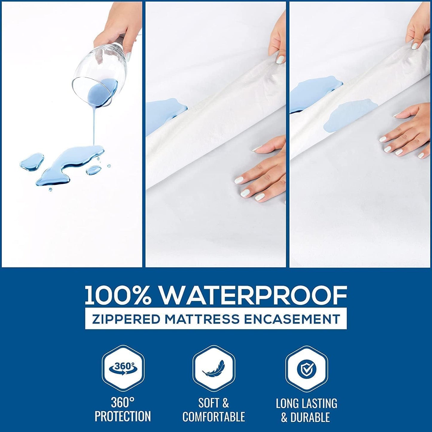 Utopia Bedding King Size Mattress Protector - Waterproof 4-Pack, Soft Terry Cover with 17" Deep Pockets