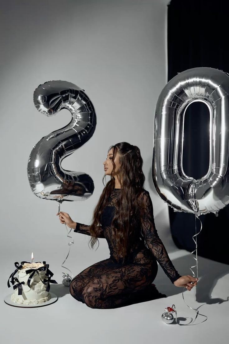 Silver Number 19 Balloons by Numbers | 40-Inch Foil Birthday Decorations for Men & Women