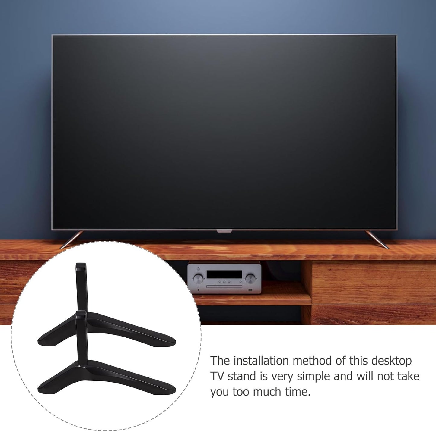 FRCOLOR Heavy-Duty Replacement TV Stand Base with Screws - Universal Desktop Mount