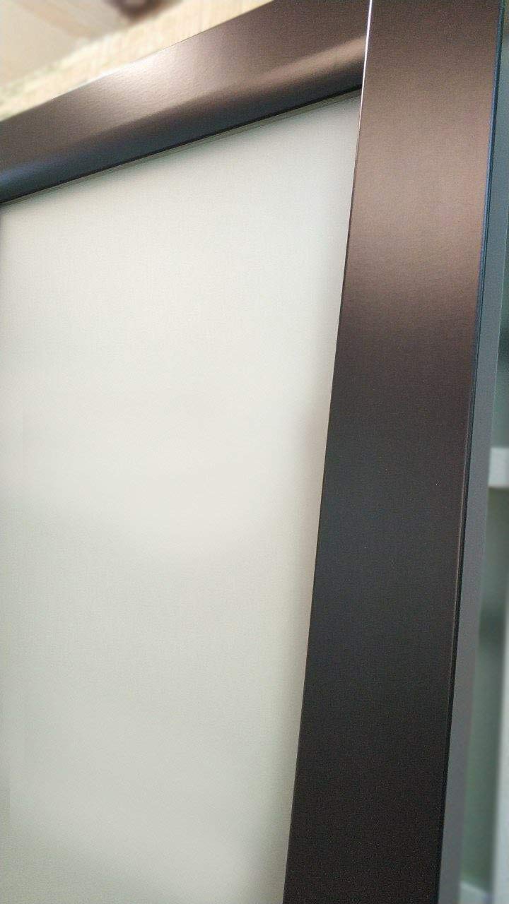 SARTODOORS Modern Solid French Door Frosted Glass 30 x 96 inches with Handle | Planum 2102 Black Matte | Single Regural Panel Frame Trims | Bathroom Bedroom Sturdy Doors