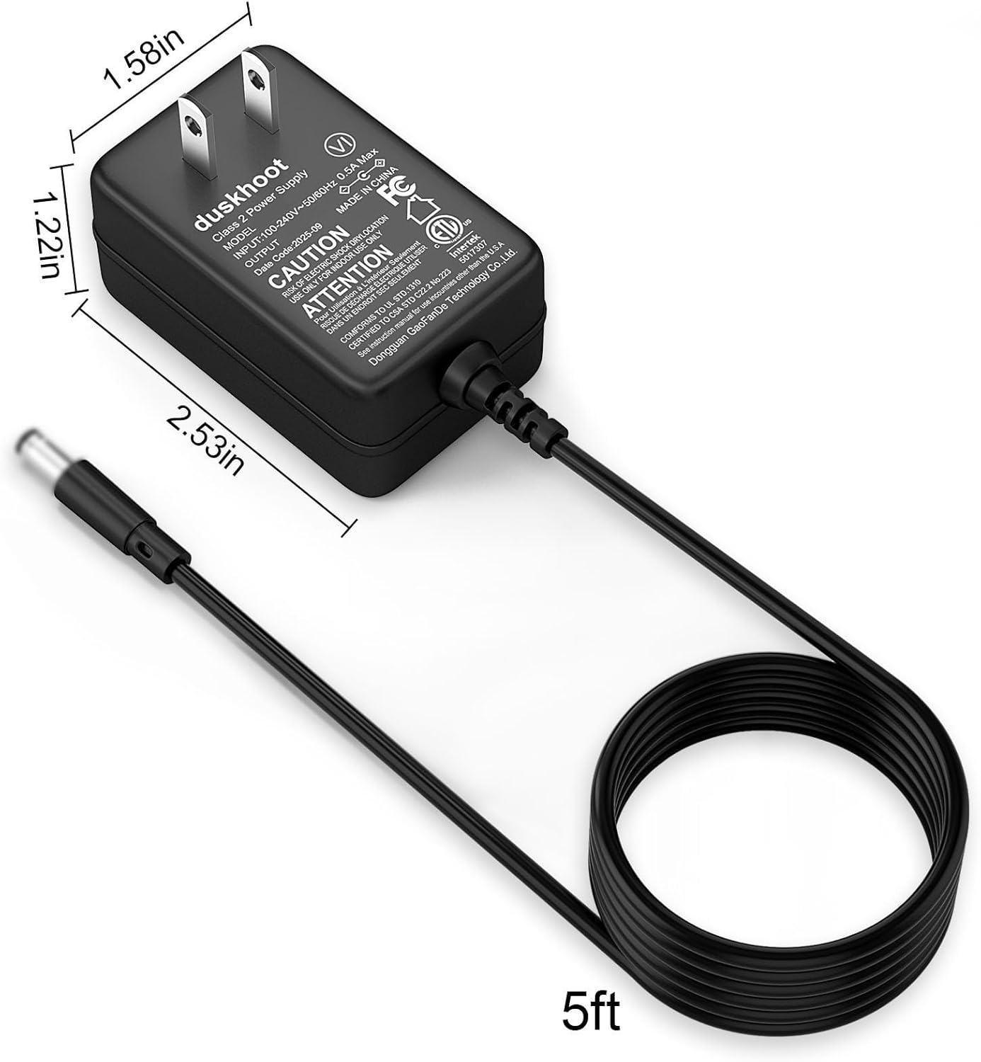 Duskhoot AC Adapter for Charging Effects Bakery French Bread Delay Effects Pedal Power Supply Mains PSU