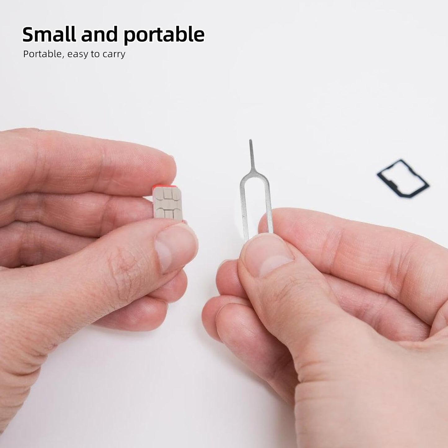 500pcs Homoyoyo Sim Tray Extraction Tool and Sim Remover Needles for Phone Removal Universal Silver Ejector Pins
