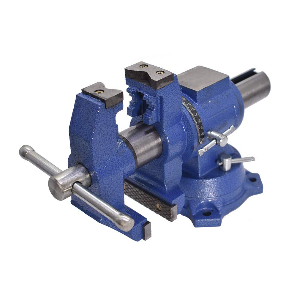 findmall Multipurpose Vise Bench Vise Heavy Duty Multi-Jaw Vise 360-Degree Rotation Clamp on Vise with Swivel Base and Head for Clamping Fixing Equipment Home or Industrial Use (6 inch)