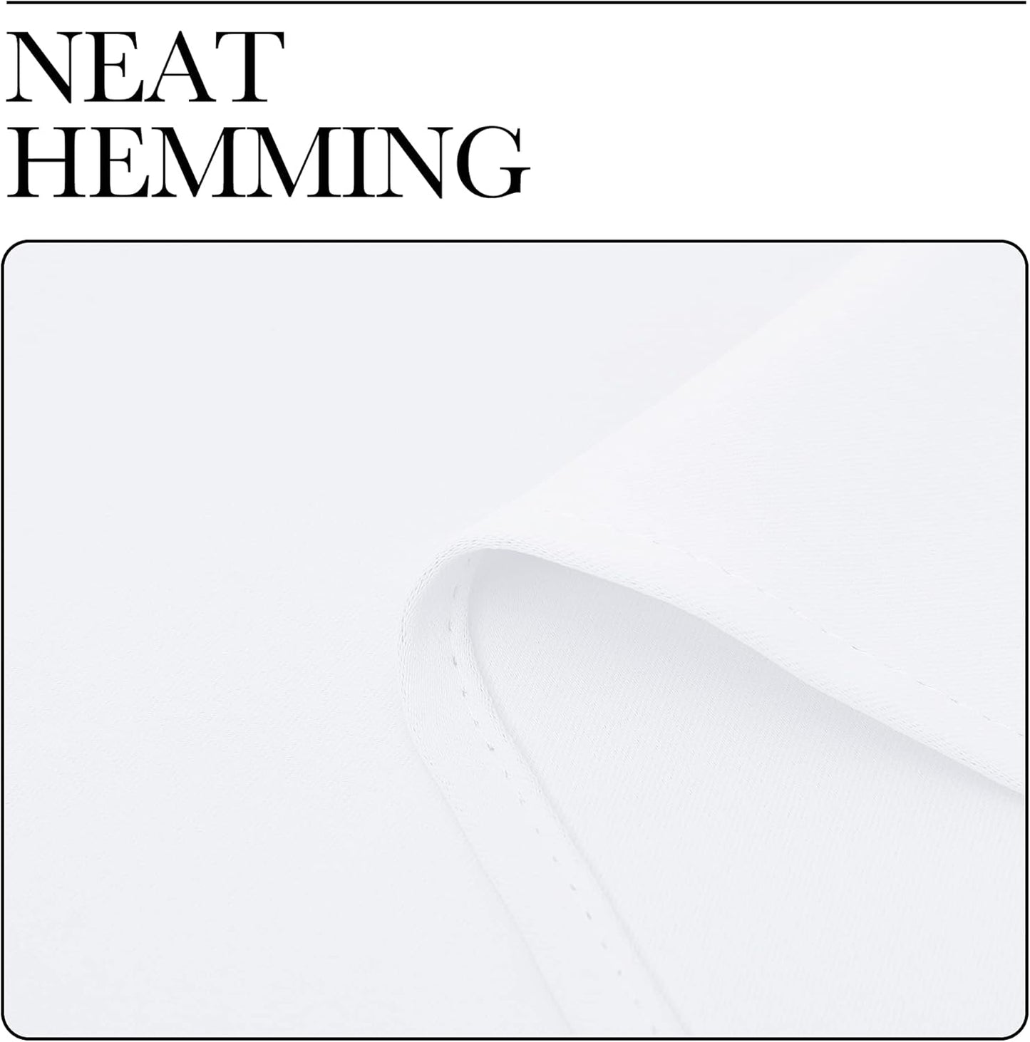 NICETOWN White Window Curtain Panels - 50% Light Blocking for Bedroom & Dining Room | Set of 2 (42" x 50")