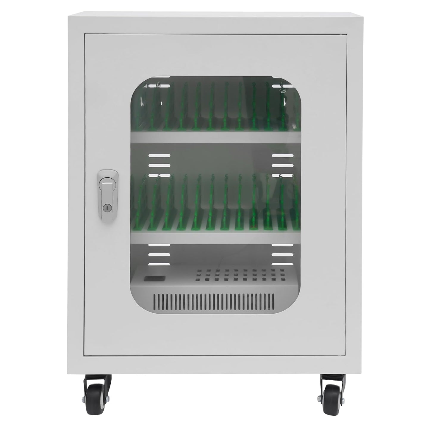 Rechargeable Mobile Phone Charging Cabinet,30 Slots Cell Phones Charging Station Portable Cellphone Charging Cart with Combination Lock, for Students and Employees, Tourists (30-Slots)
