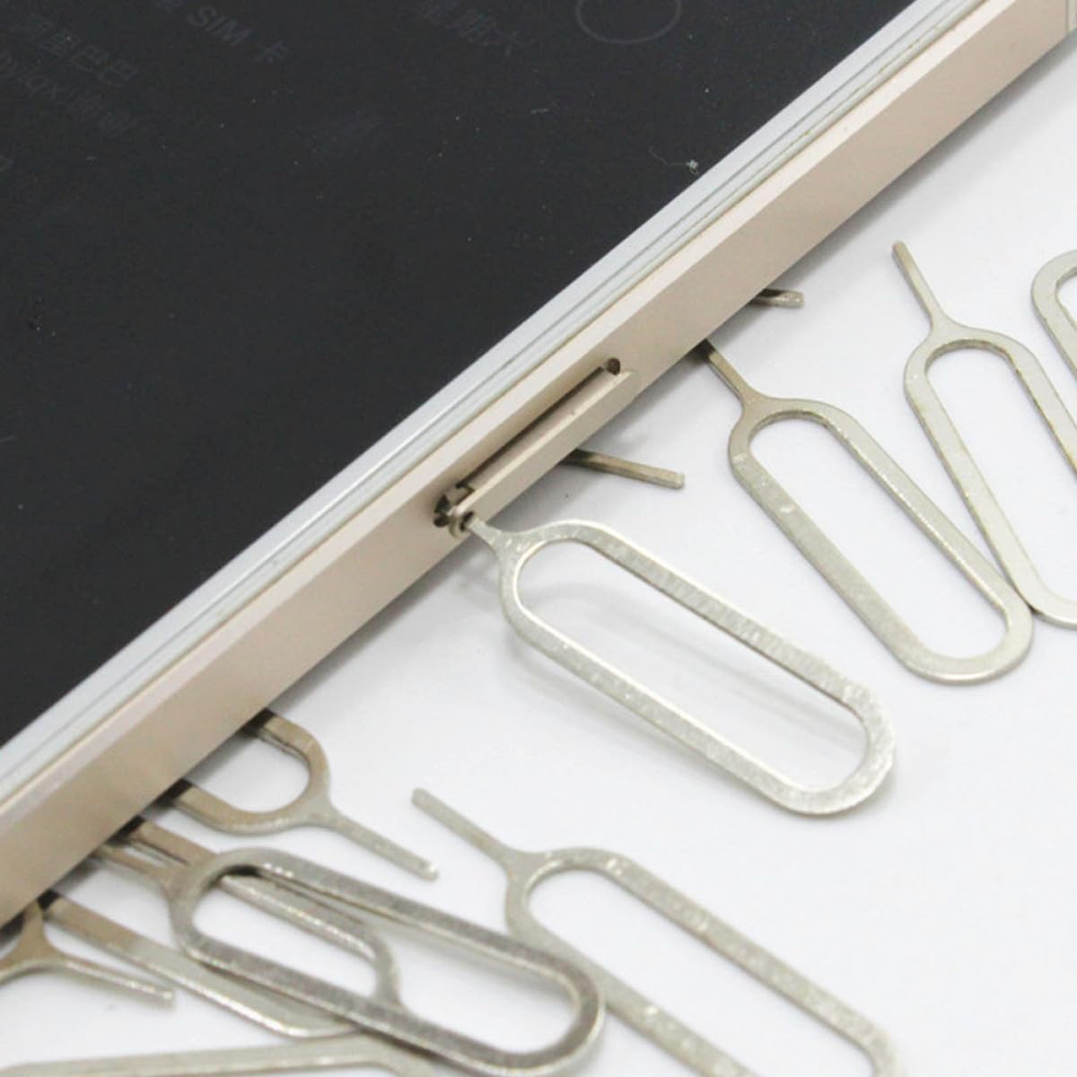 400pcs Beaupretty Sim Card Removal Pins Ejector Tool for Smartphones Universal Phone Sim Eject Pin Silver Metal